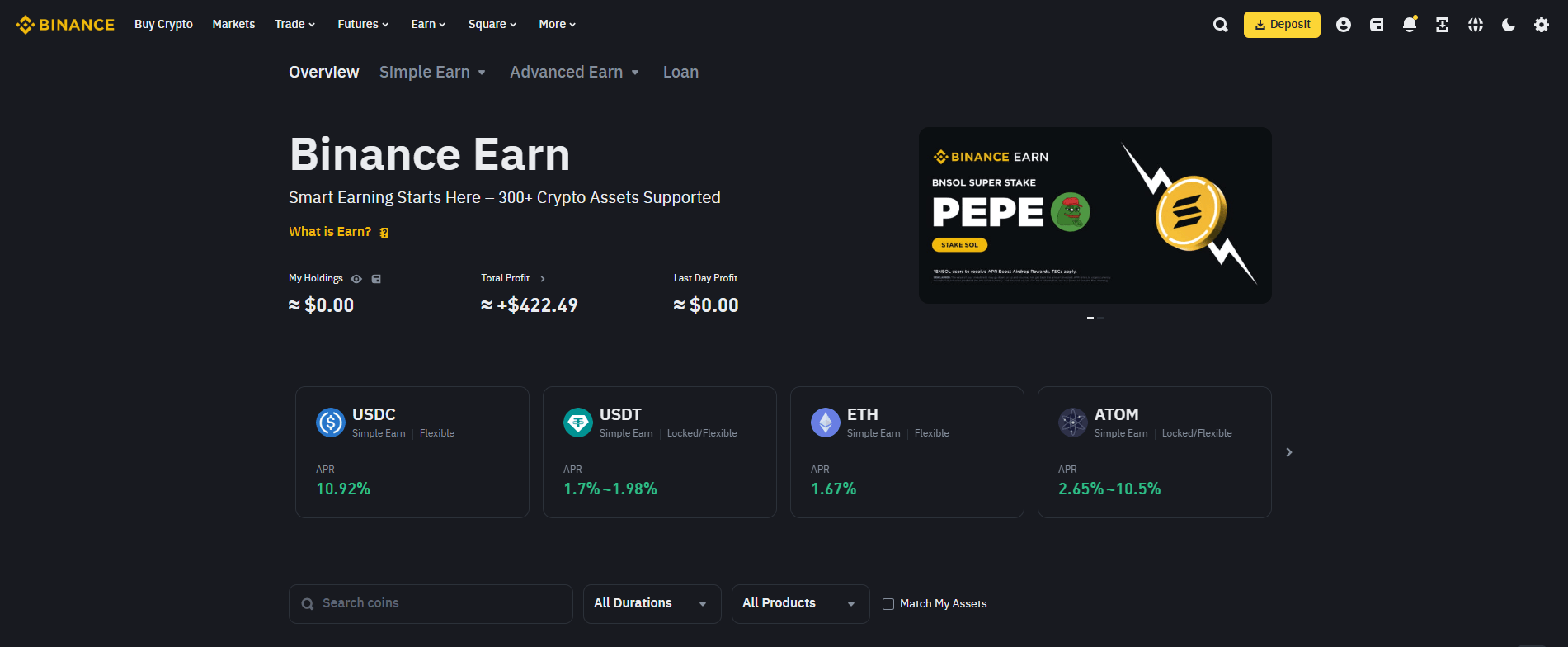 Binance Earn