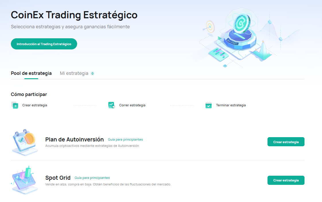 Estrategias automatizadas de CoinEx