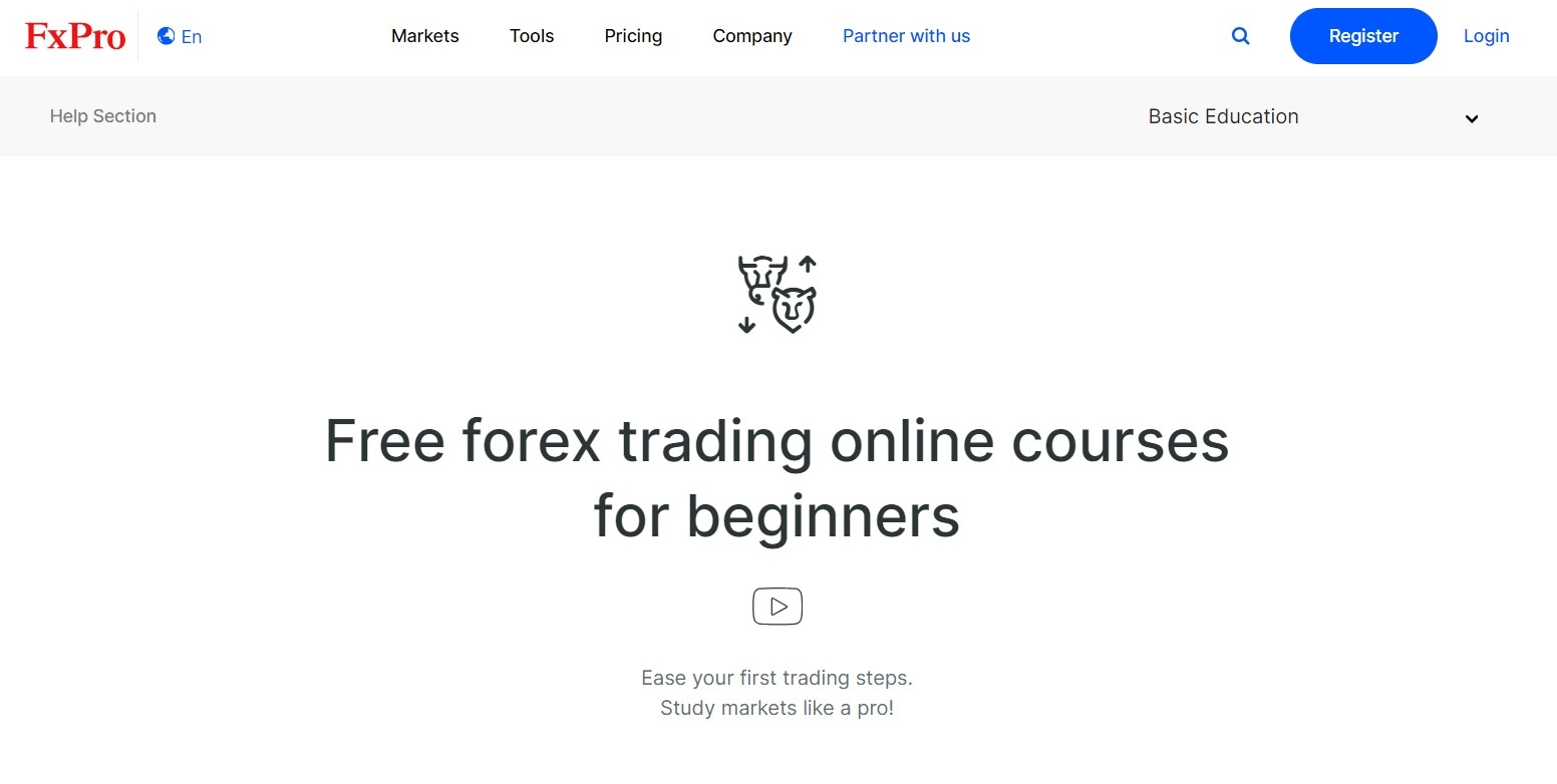 Cursos online gratuitos de negociação forex na FxPro