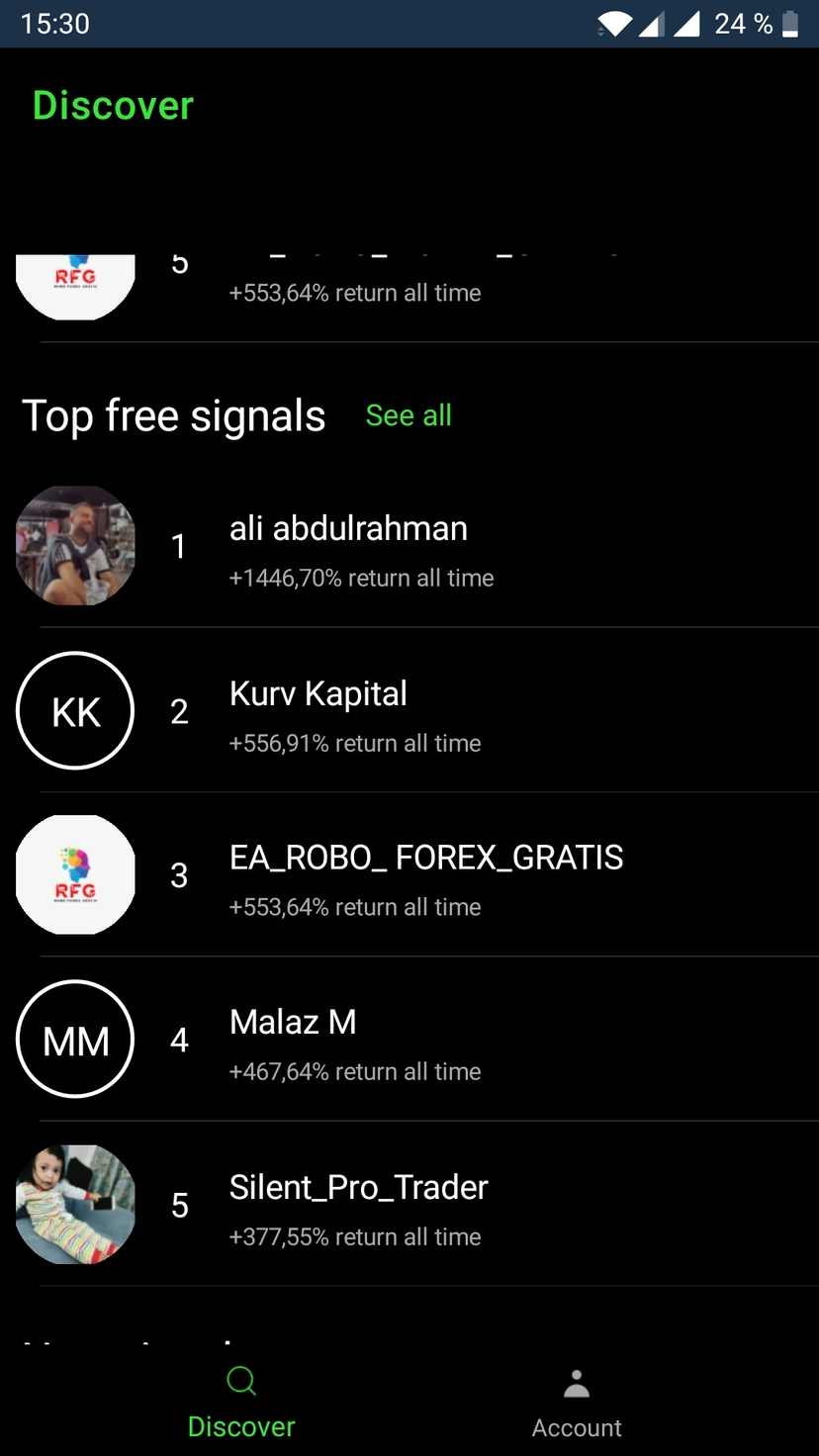 IC Social trading signals