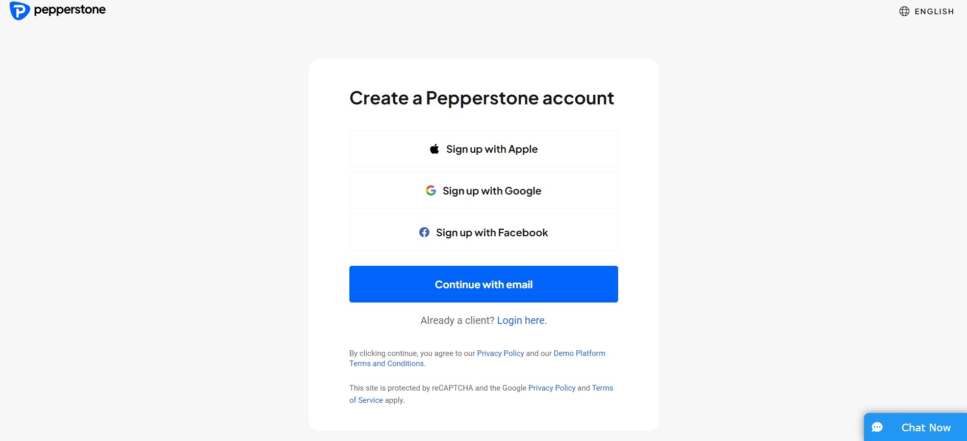 Pepperstone Sign-Up Method