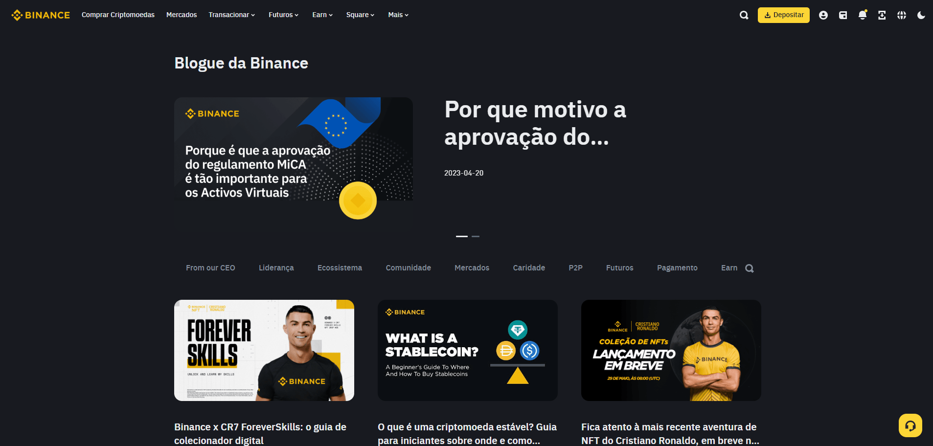 Blog da Binance