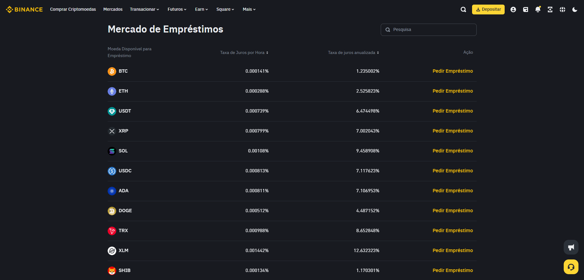  Empréstimos em Criptomoedas na Binance