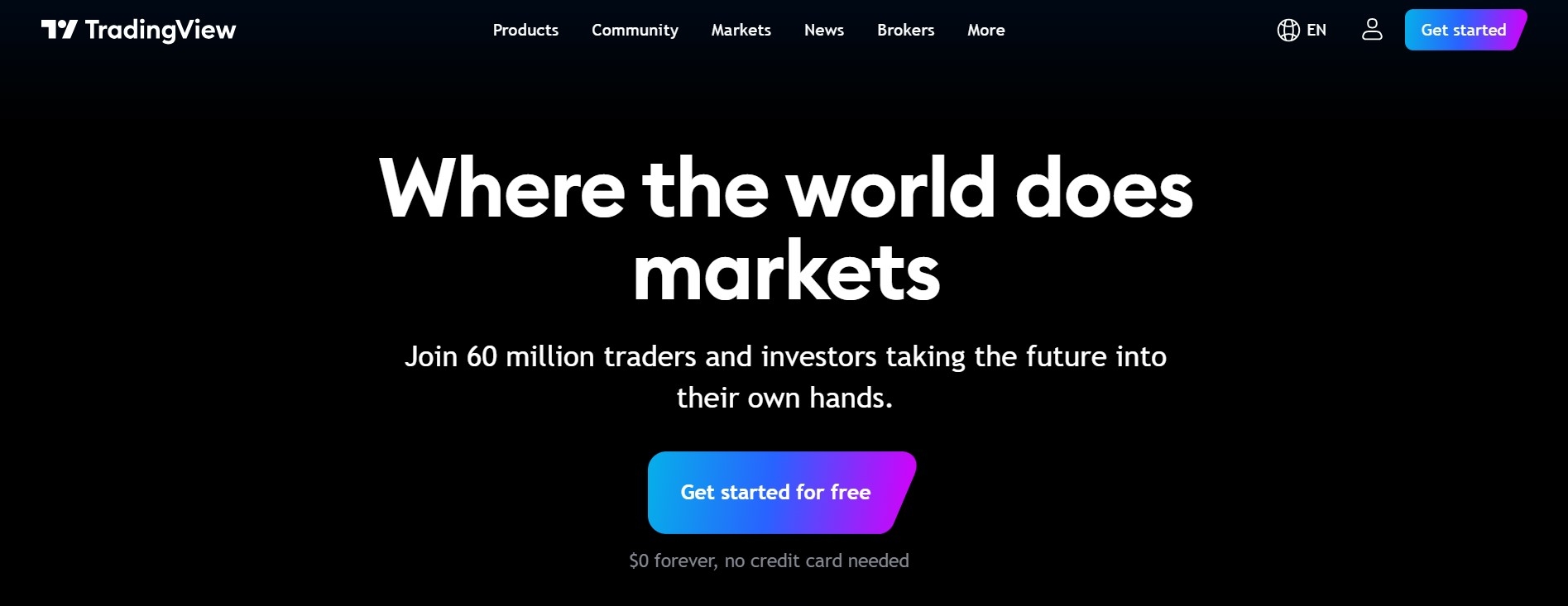 TradingView main page