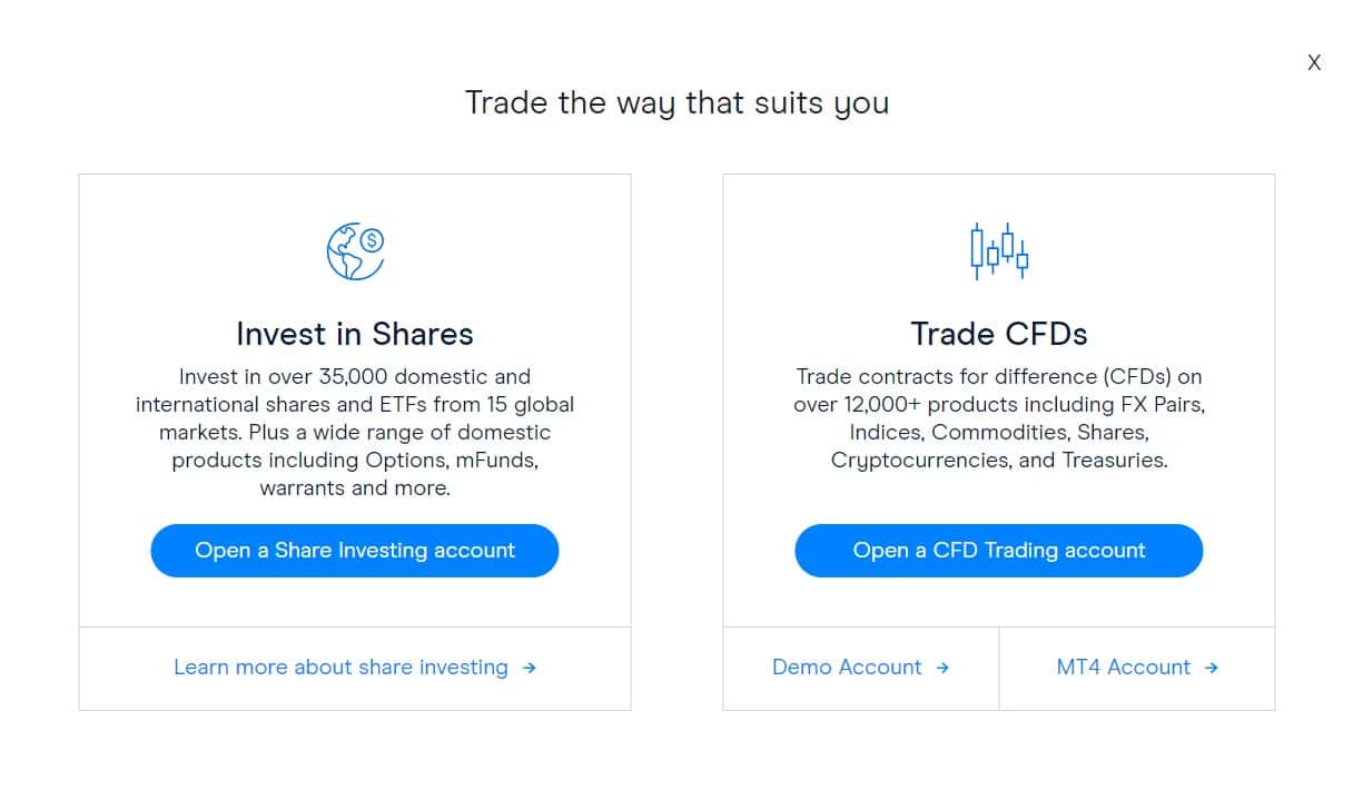 CMC Markets Account Types