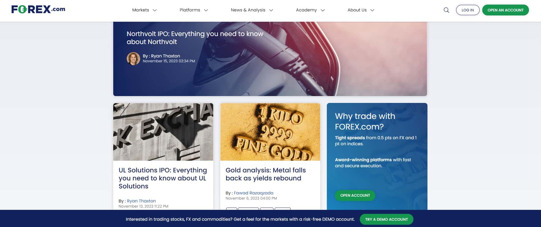 FOREX.com Neueste Forschungsergebnisse