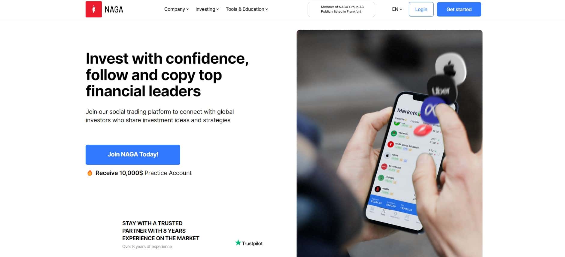 NAGA.com home page