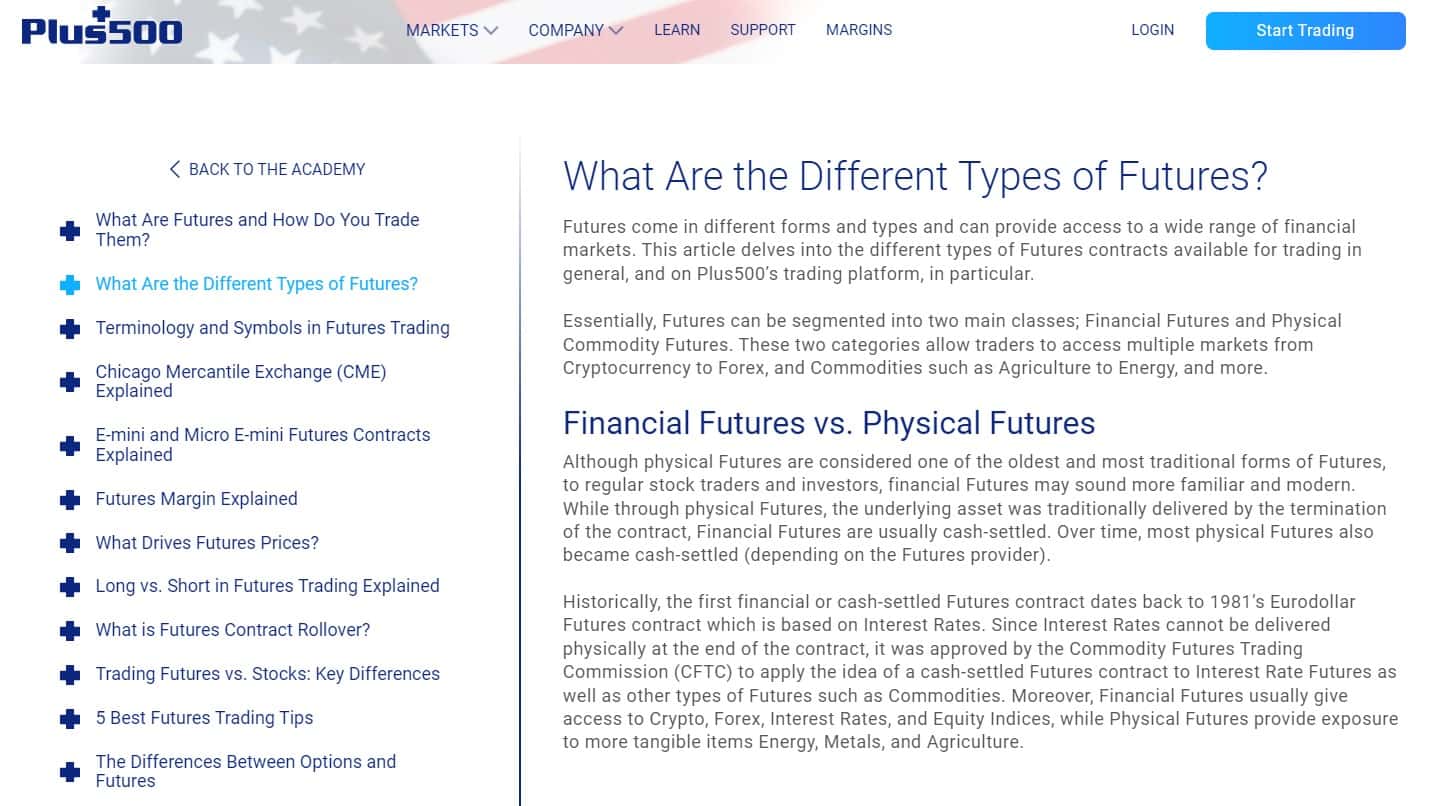 Plus500 Futures Articles