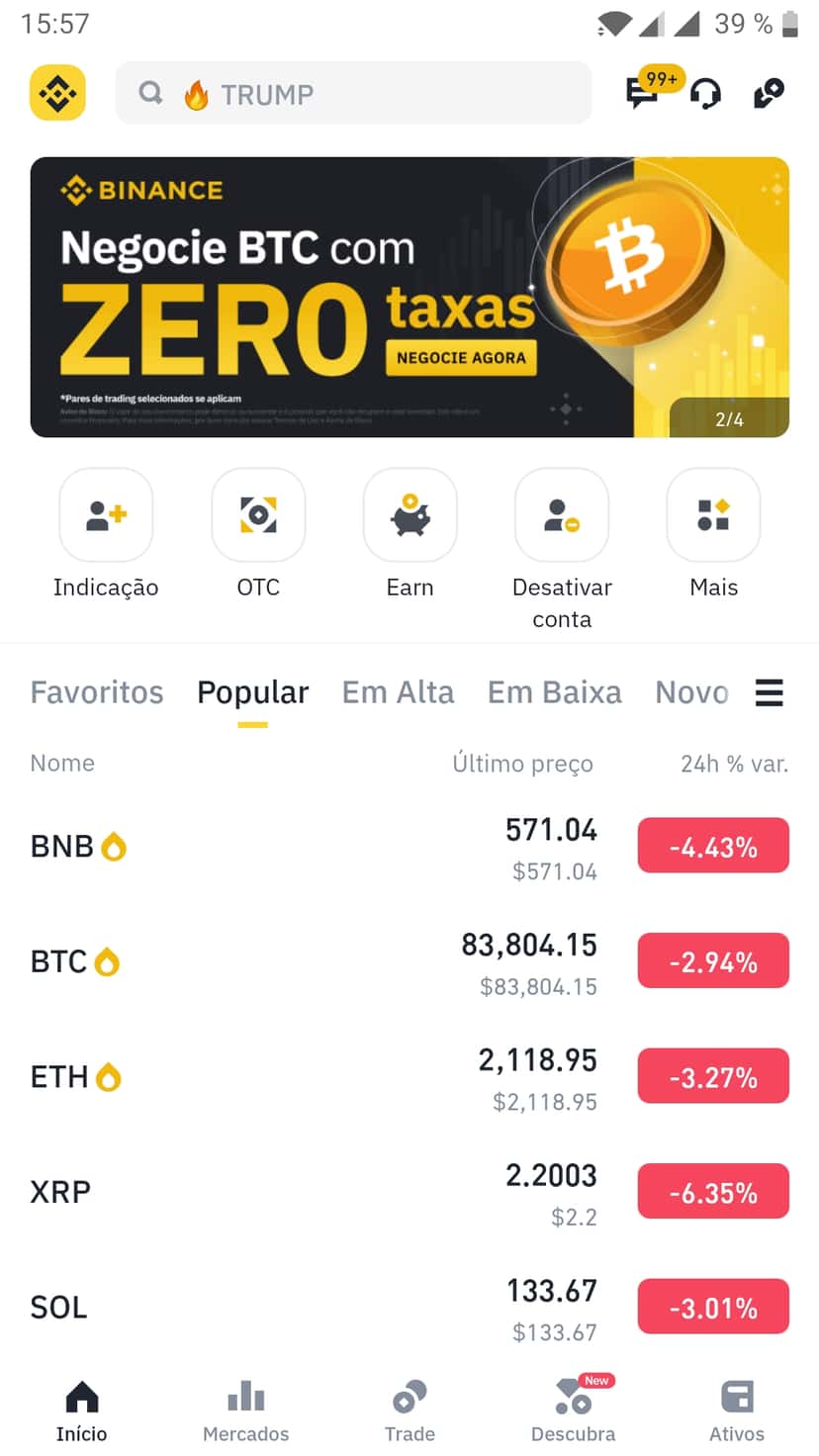  Aplicativo Móvel Binance