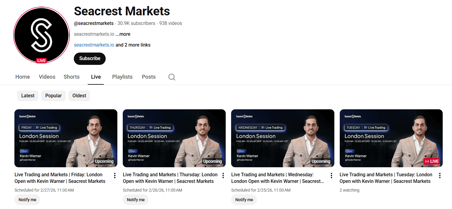 Análisis de video en Seacrest Markets