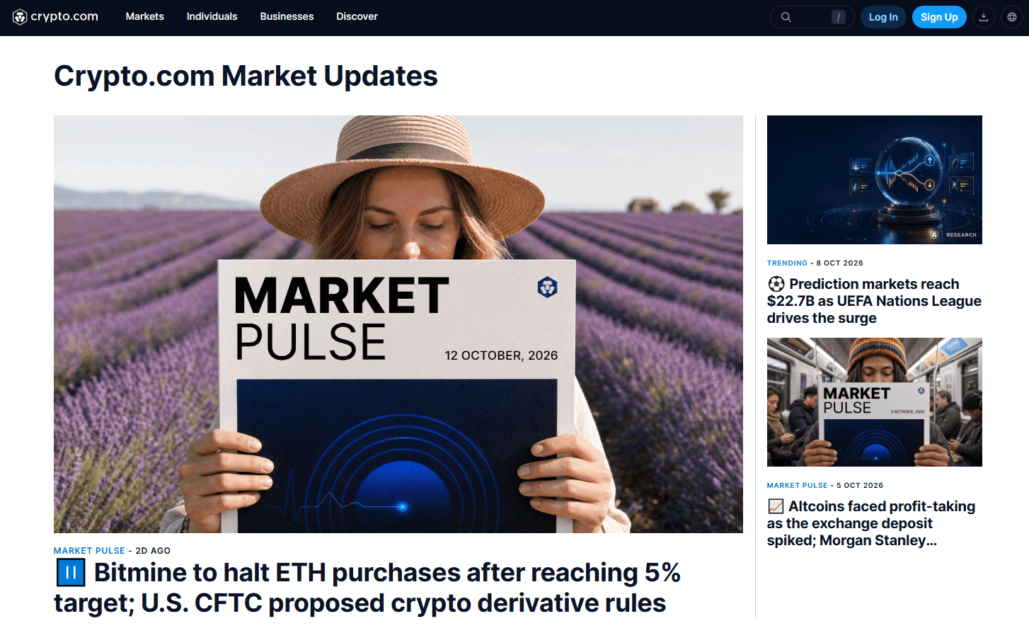 Crypto.com Market Updates