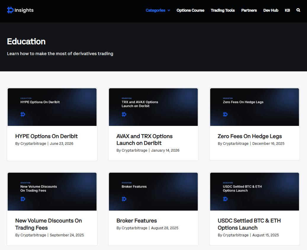 Deribit Insights Education
