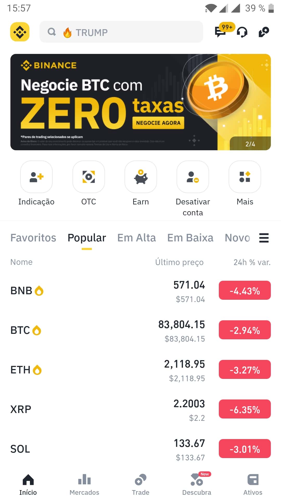  Aplicativo Móvel Binance