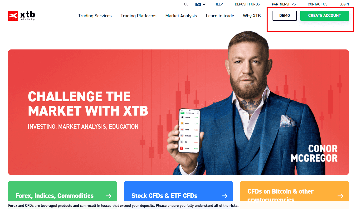 Официальный сайт XTB