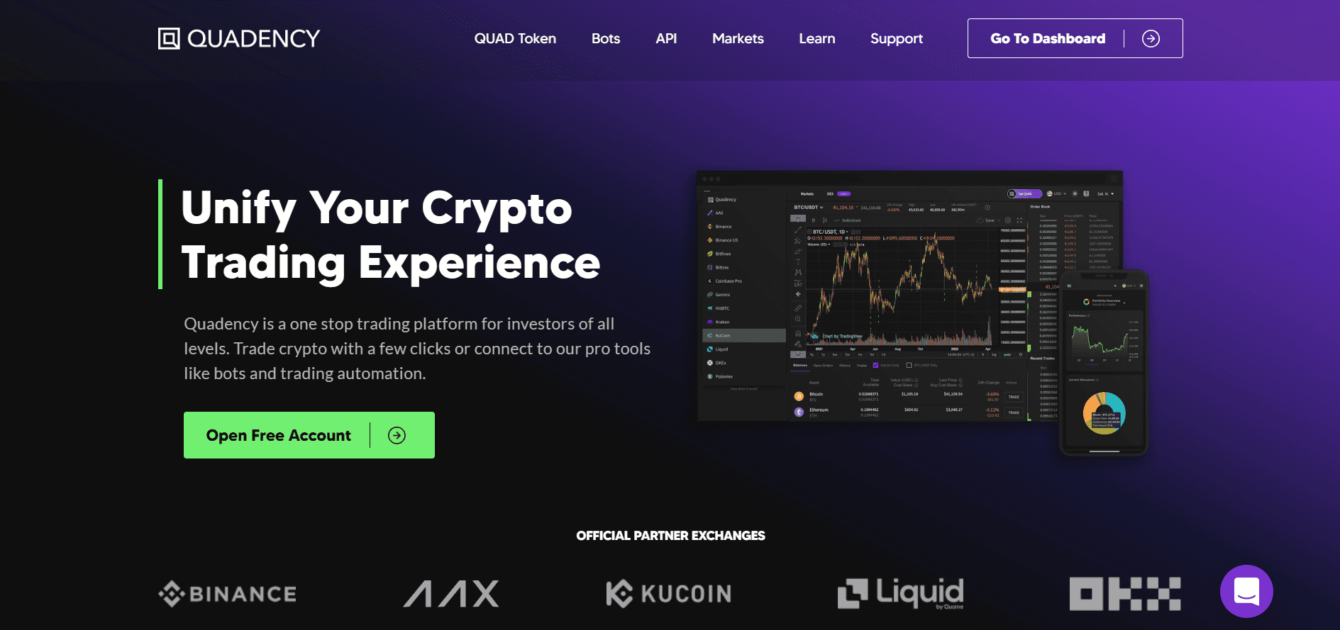 Сайт Quadency.com