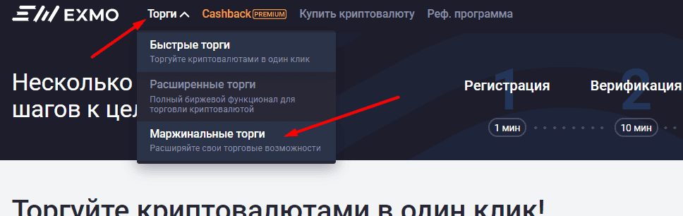 Ссылка на браузерную торговую платформу для маржинальной торговли