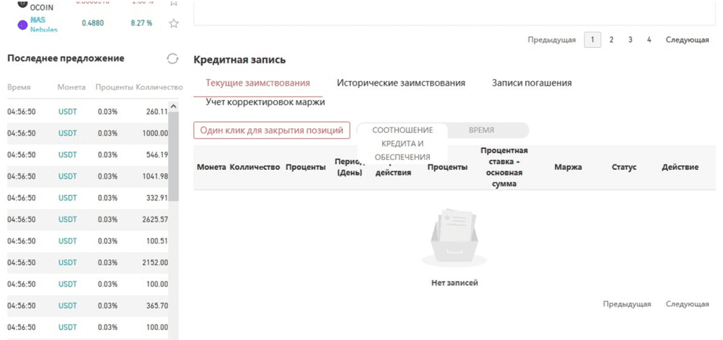 Таблица для списка текущих заимствований и прочей статистики