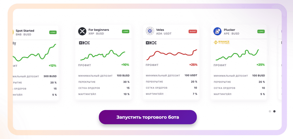 Настройка ботов Veles Finance