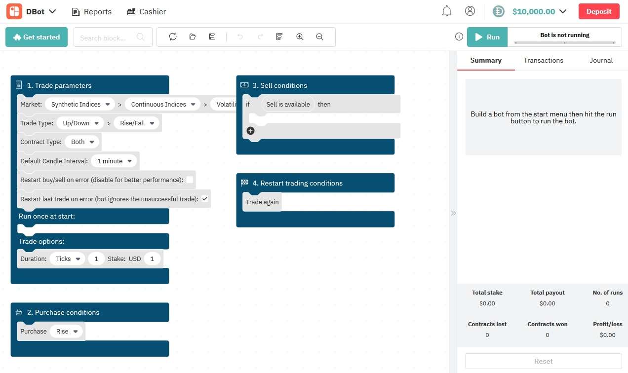 Конструктор торгових роботів DBot
