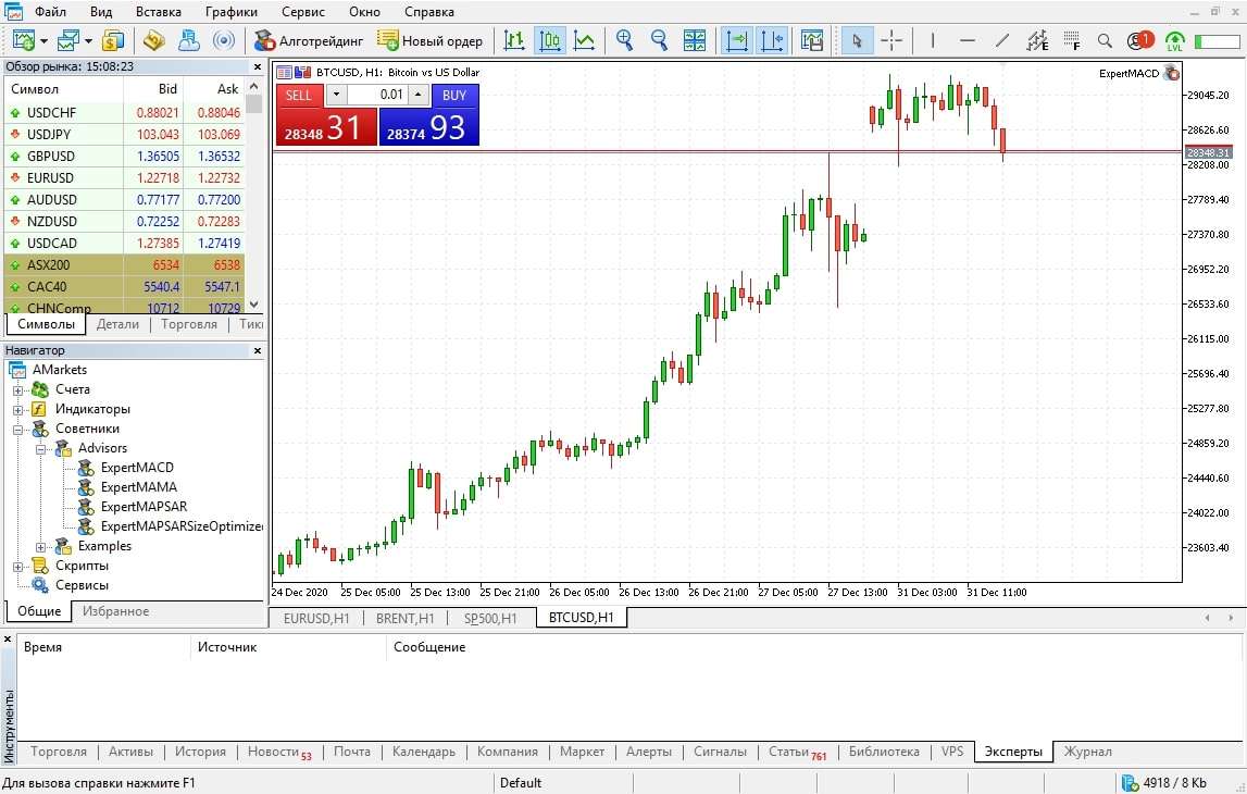 MetaTrader 5 от AMarkets