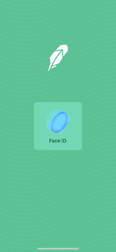 Face ID в приложении Robinhood