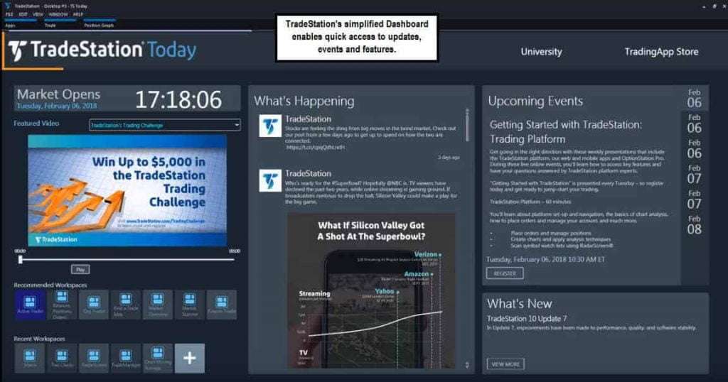 Личный кабинет TradeStation