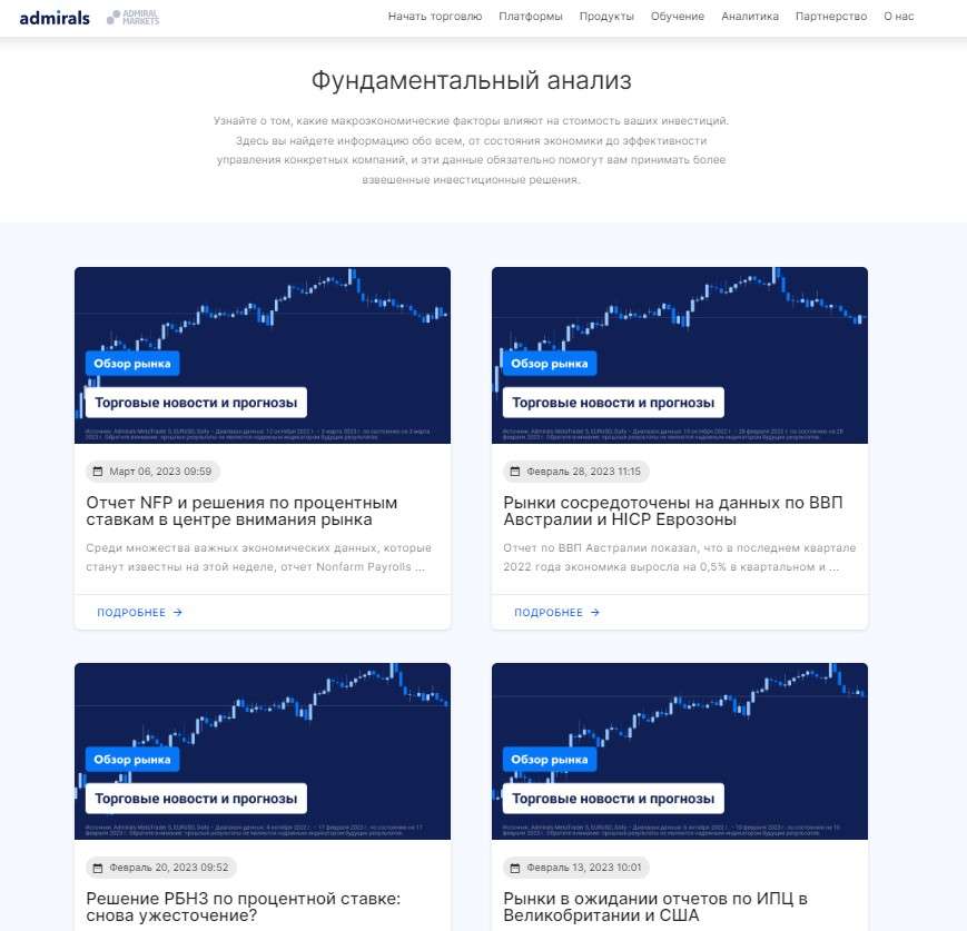 Обзоры рынка от Admirals