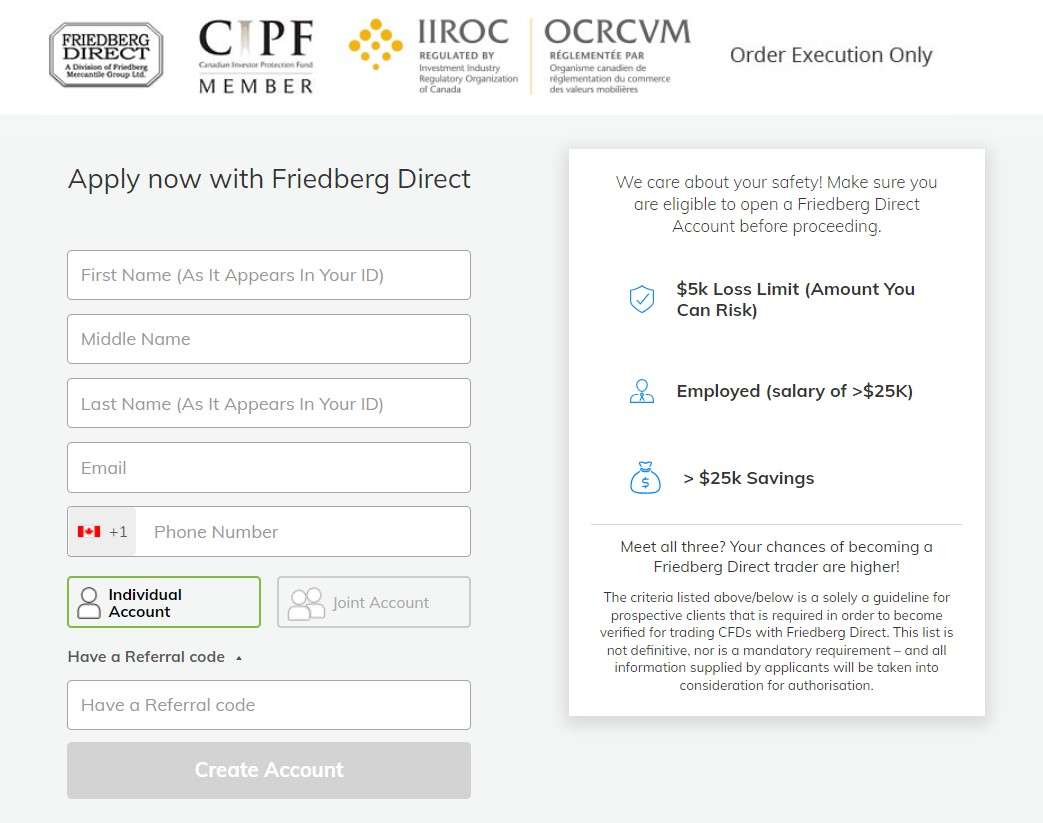 Registering an account with AvaTrade