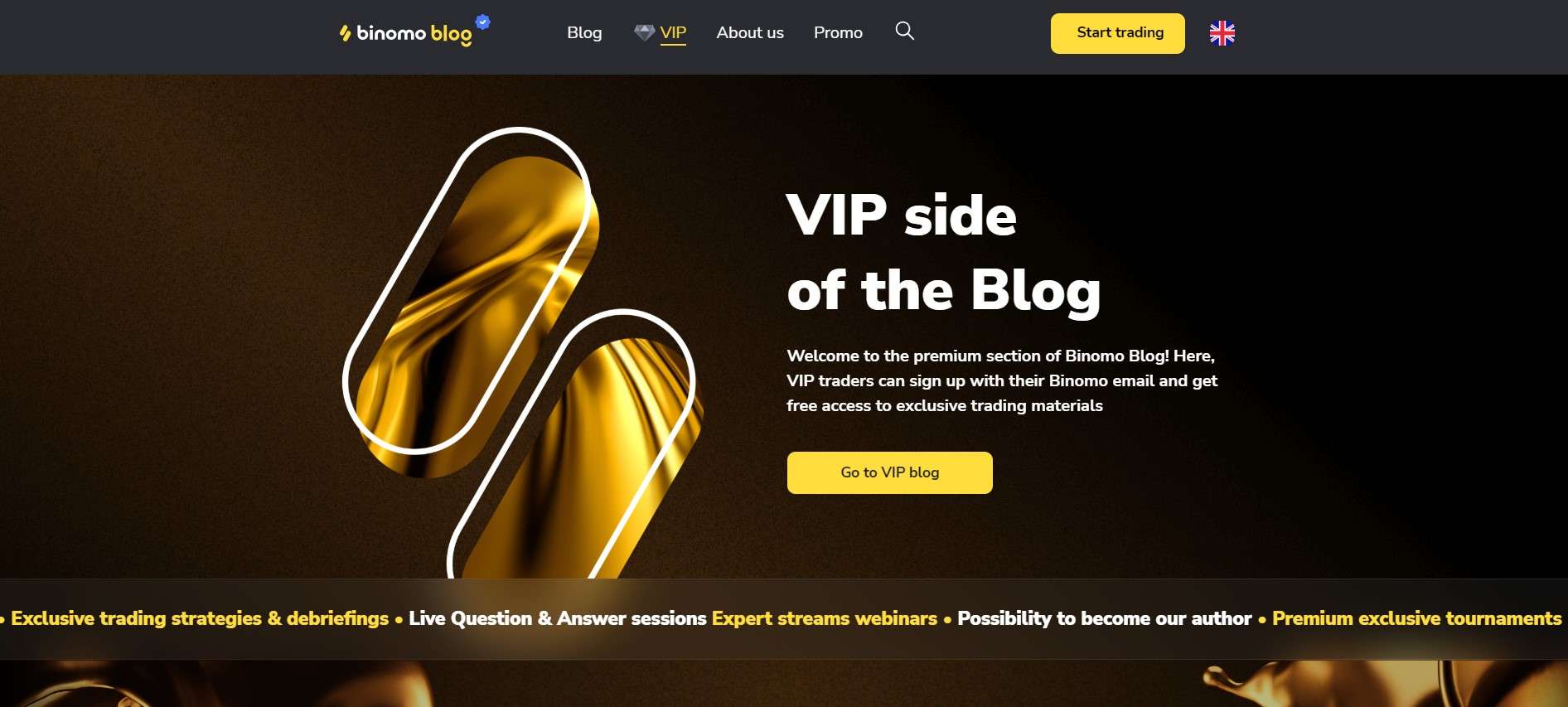 Contenido VIP en el blog de Binomo