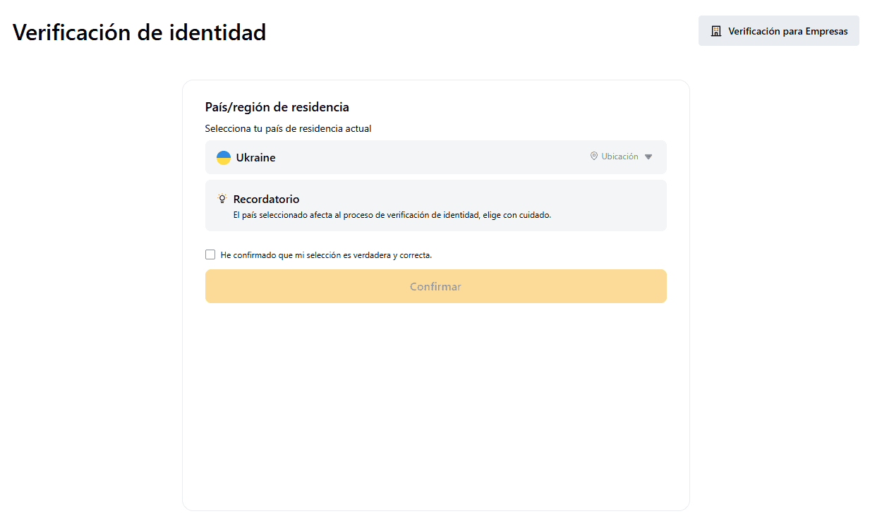 Verificación de identidad en Bybit