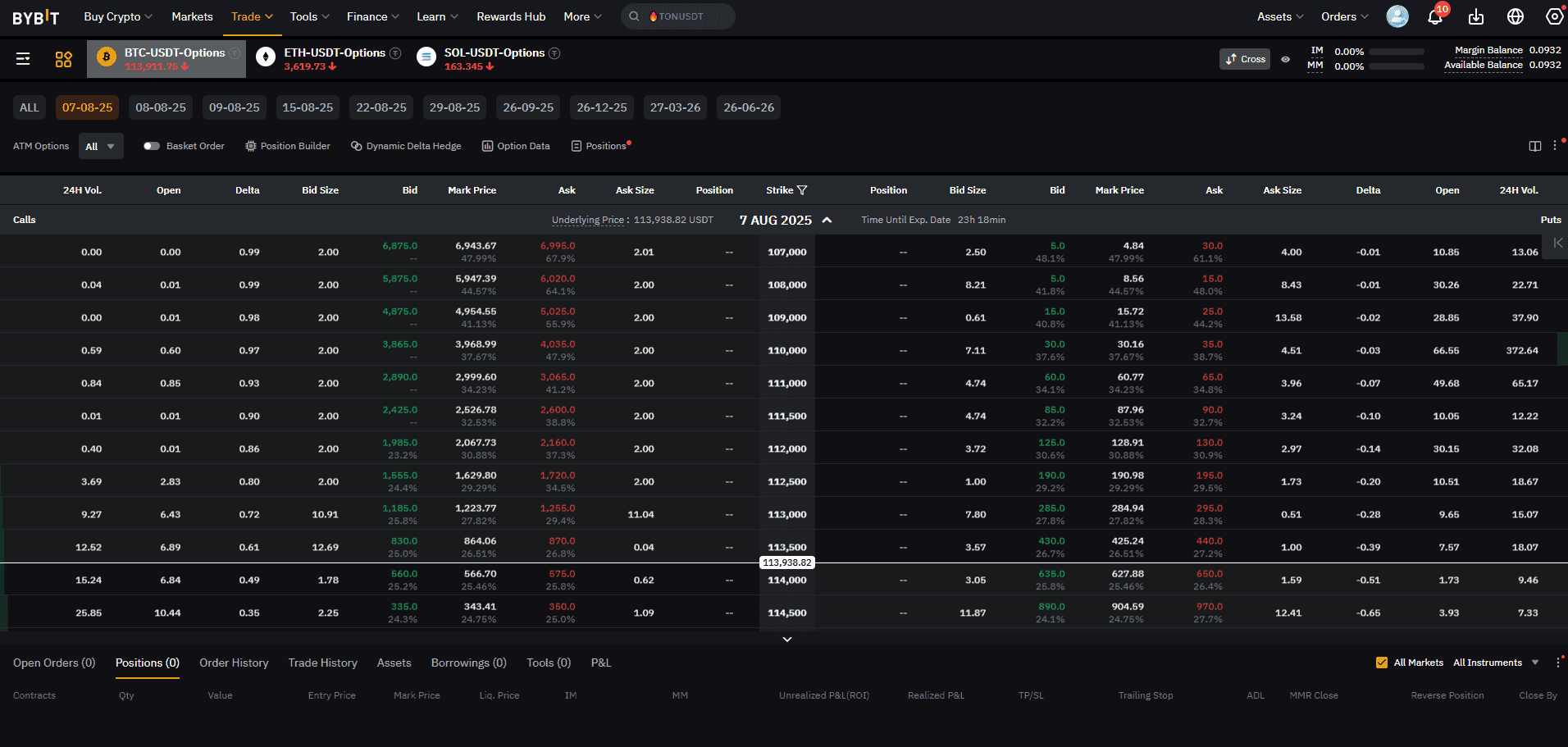 Bybit options trading platform