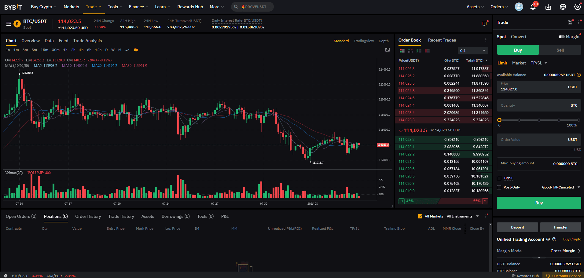Bybit web platform