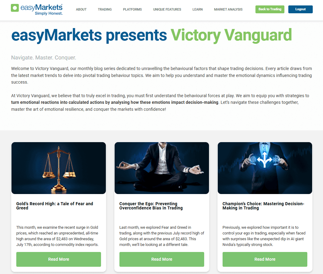  Victory Vanguard on easyMarkets