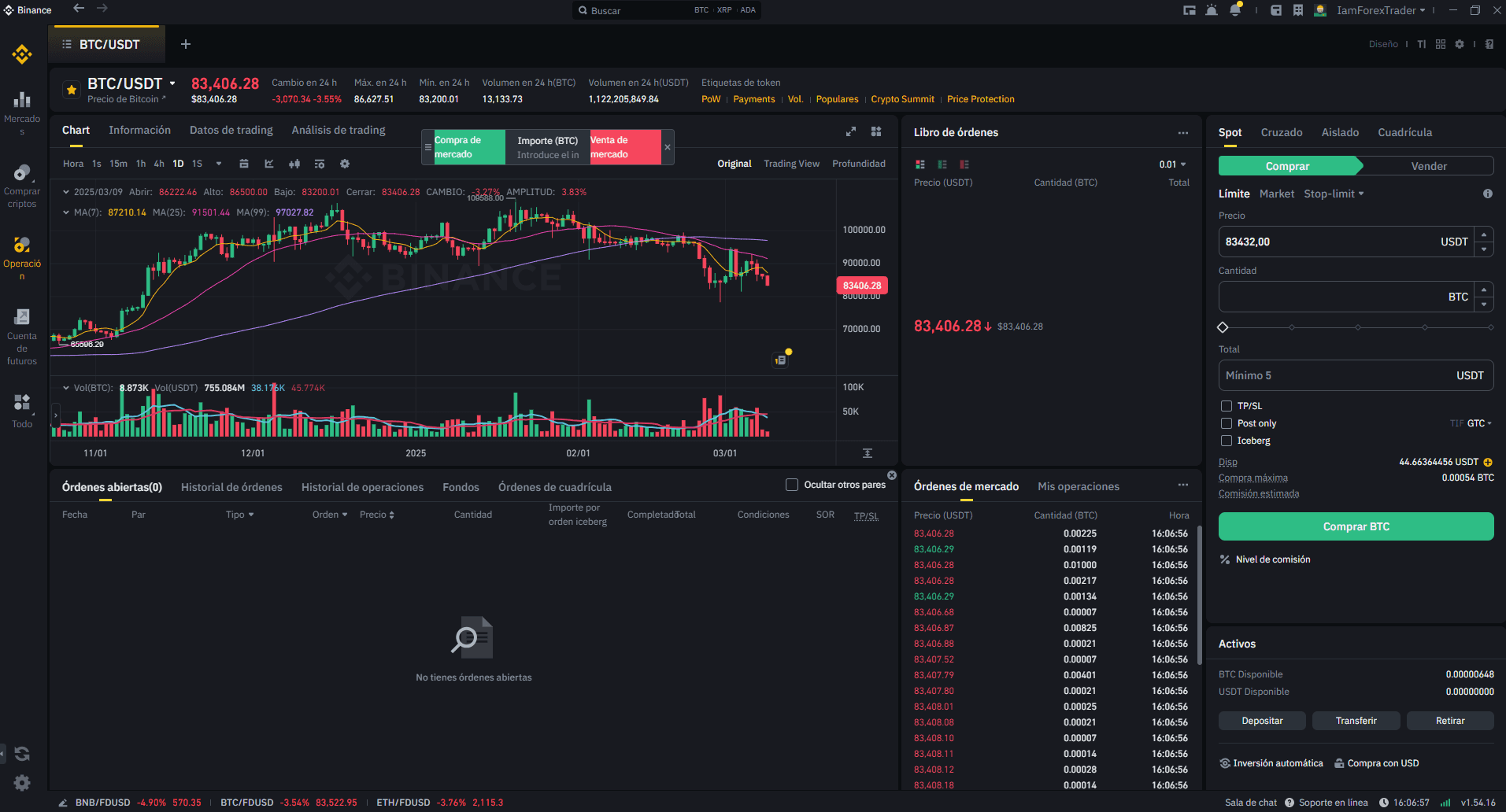 Aplicación de escritorio Binance