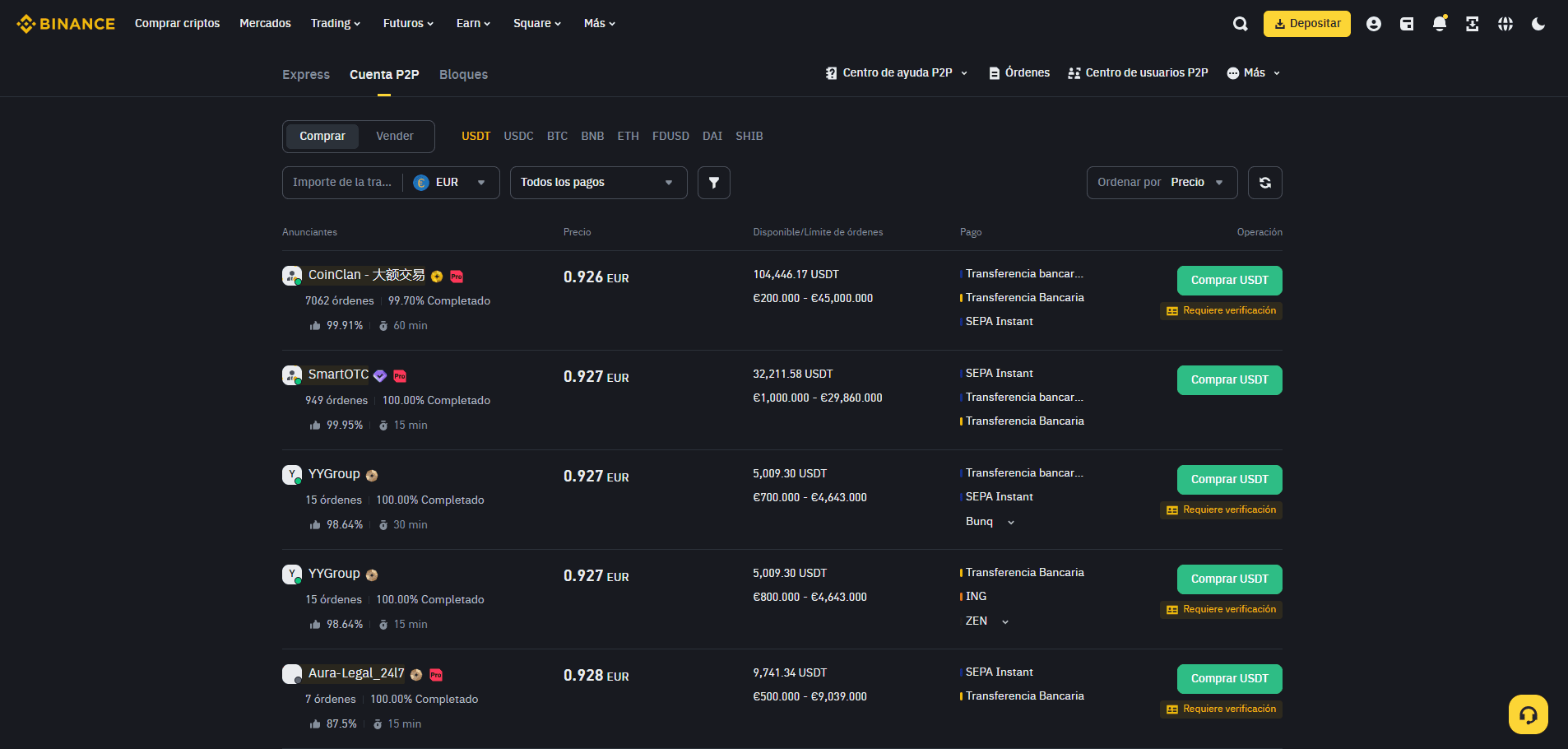 Binance P2P