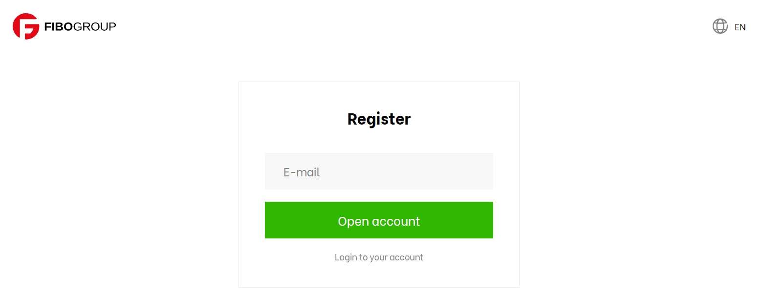 Formulário de Registro do FIBO Group