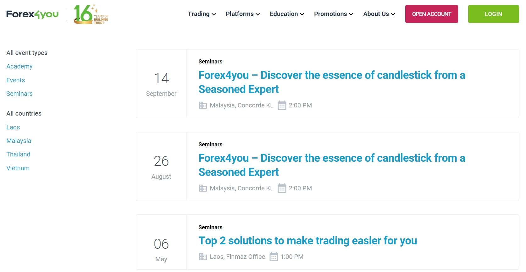Forex4you Seminars