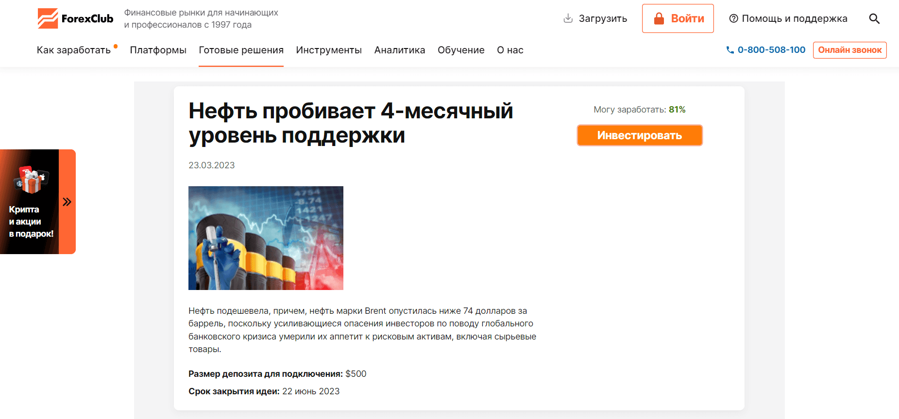 Инвестиционные идеи Forex Club