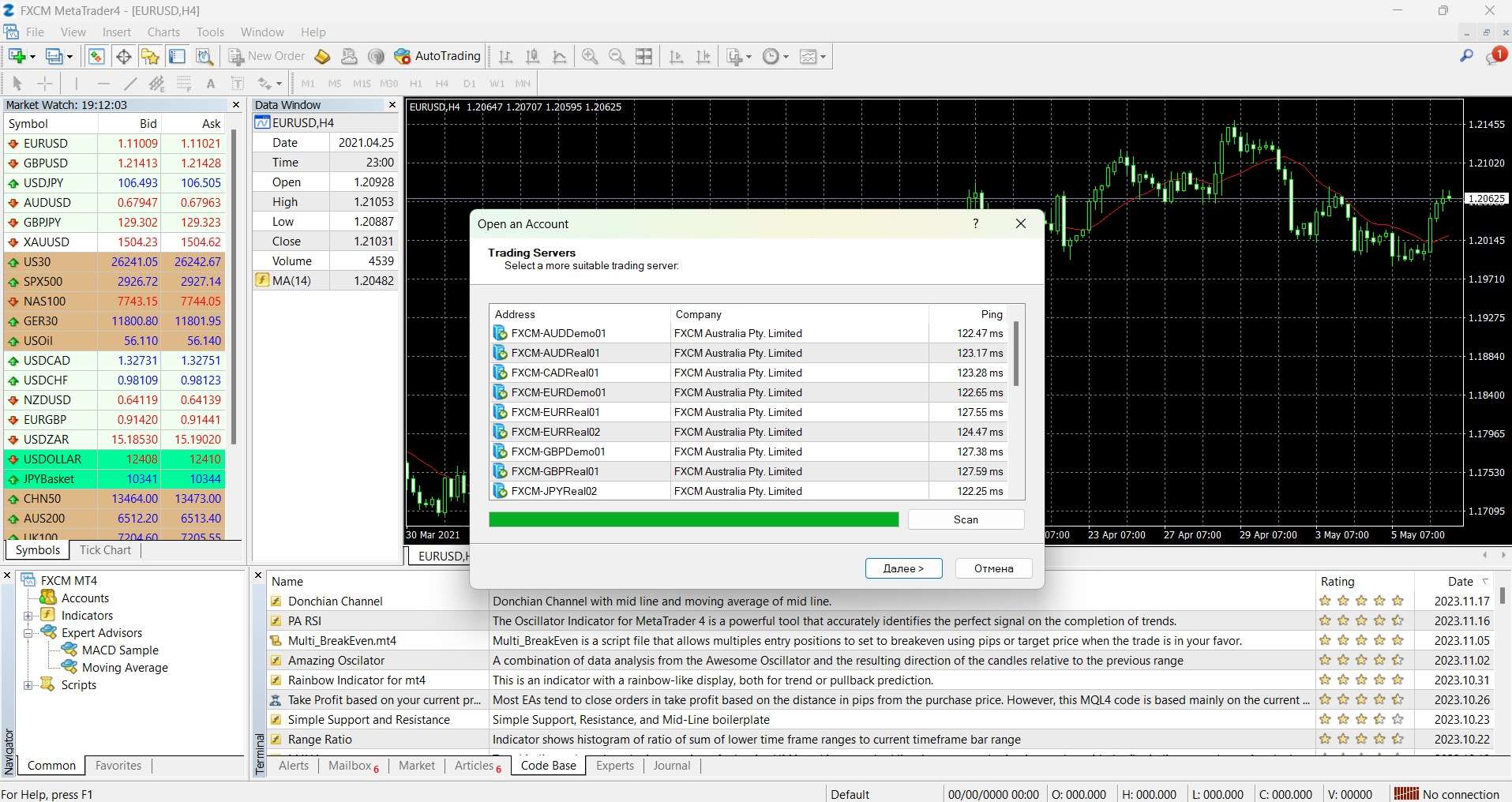 MetaTrader 4 FXCM