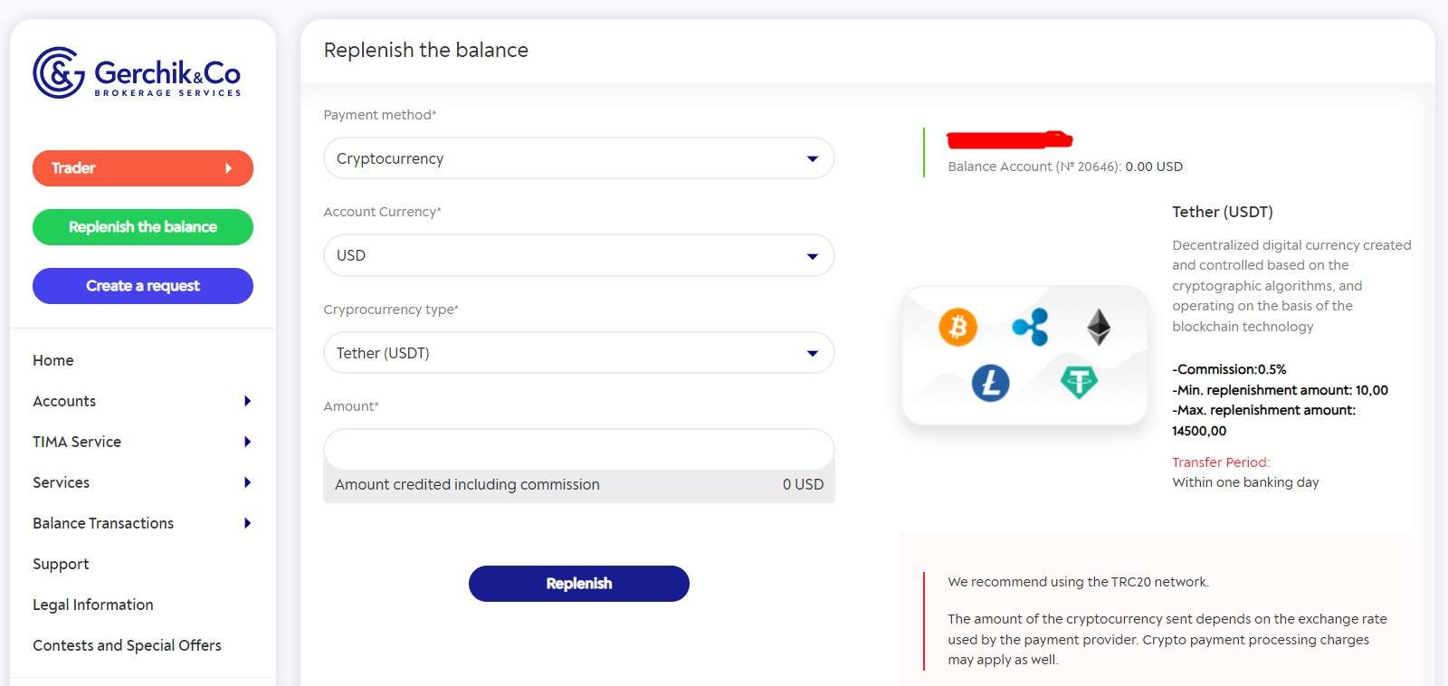 Como Depositar Fundos na Gerchik & Co