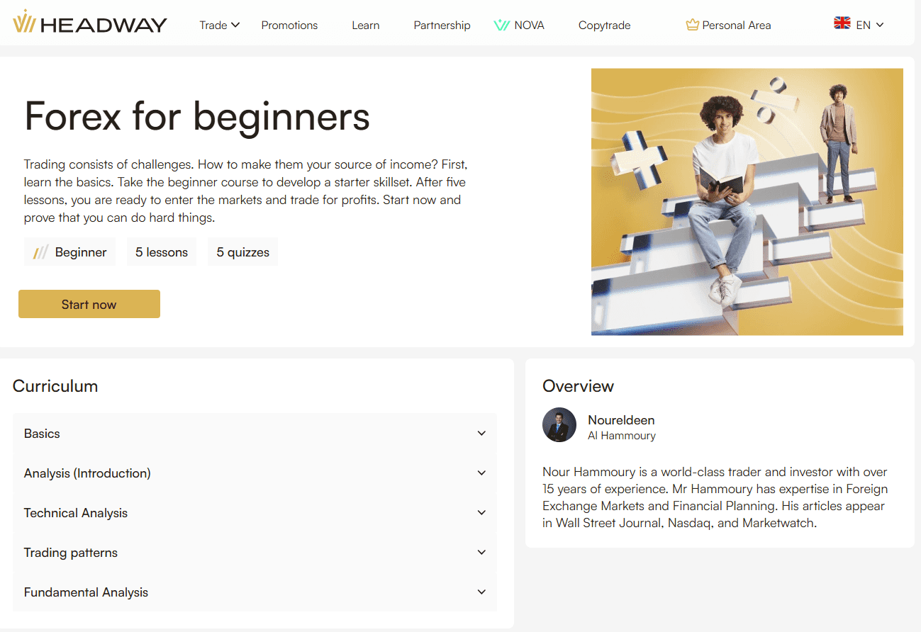 „Forex für Anfänger“-Kurs von Headway