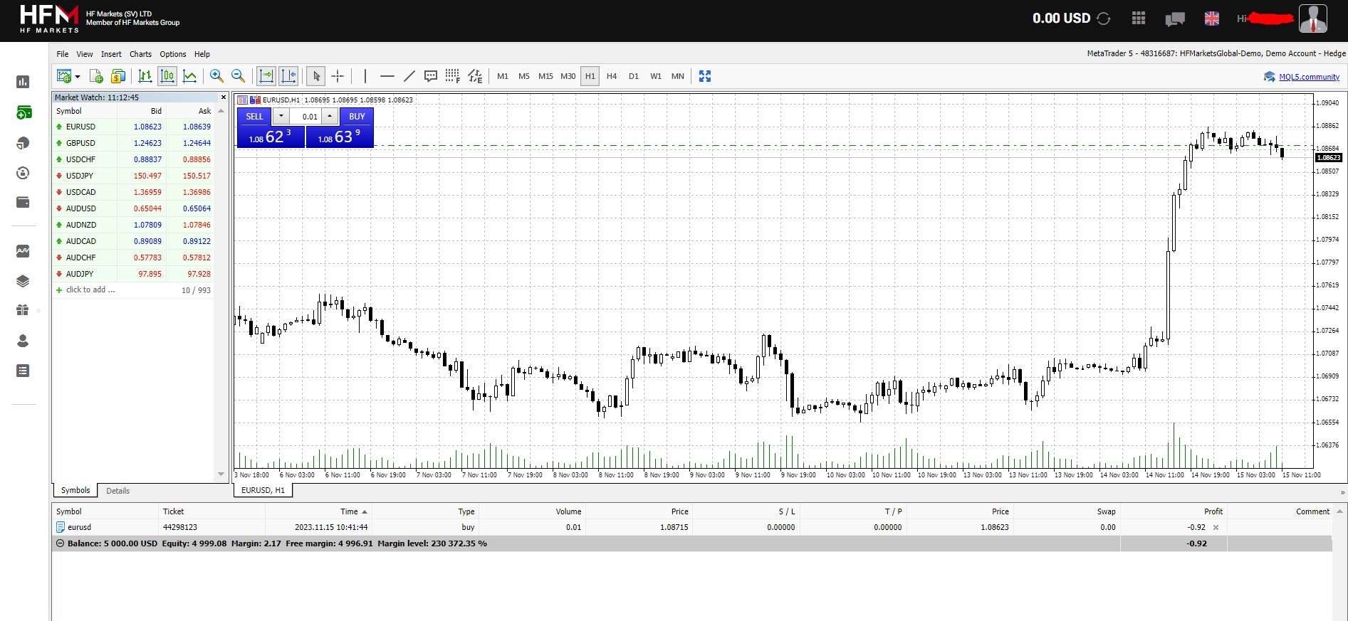 HFM MT5 Web Terminal
