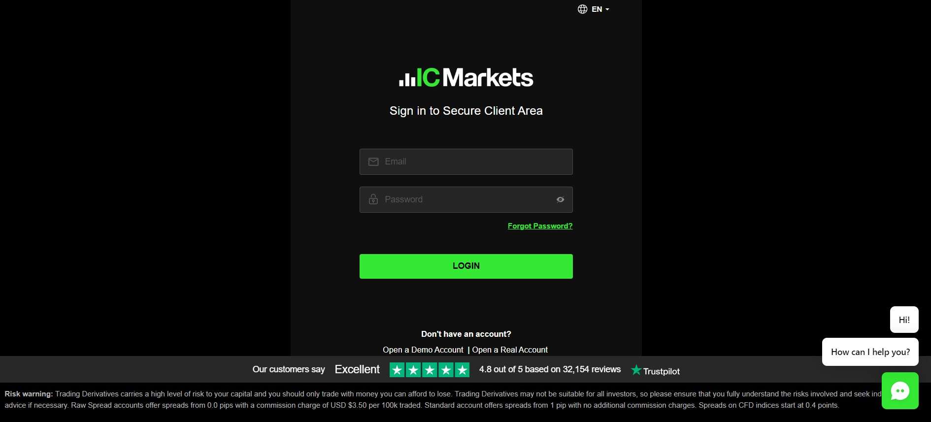 IC Markets Account Login