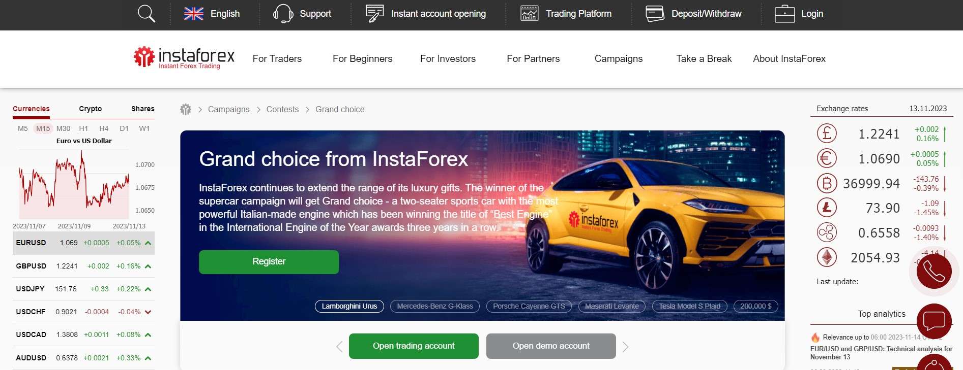 Grand Choice de InstaForex