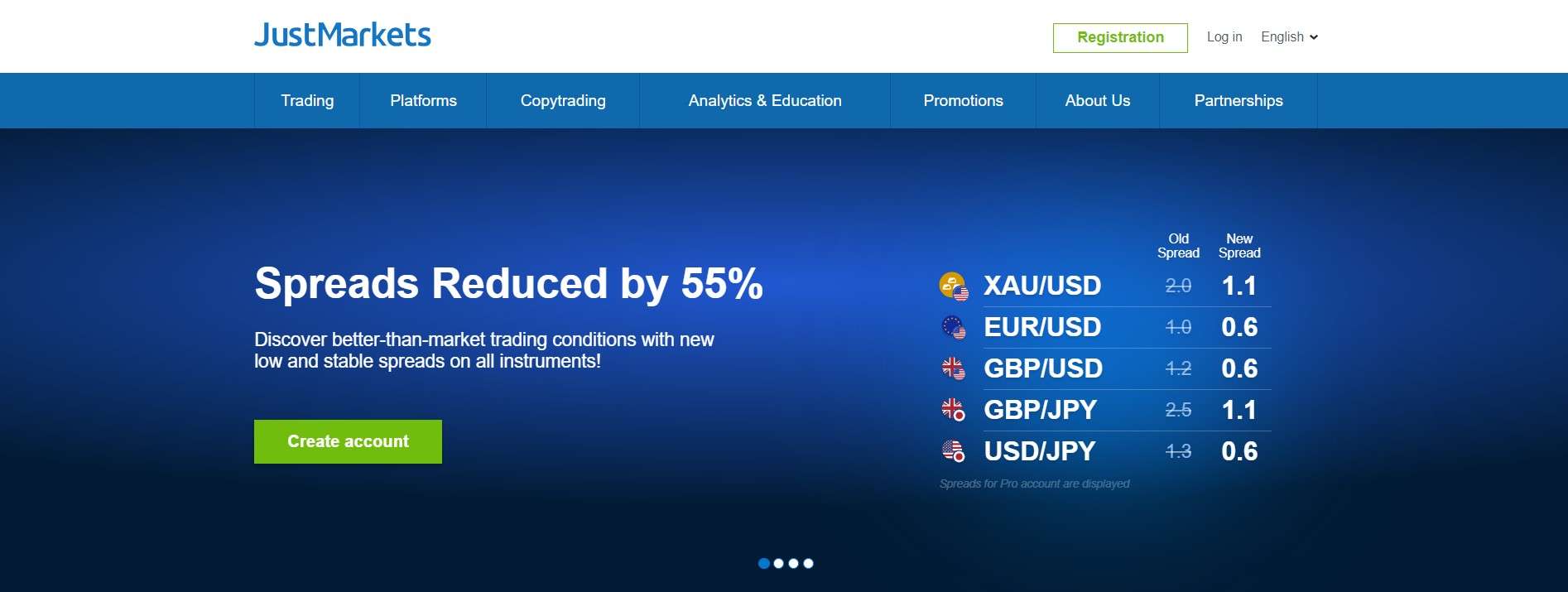 Site oficial da JustMarkets
