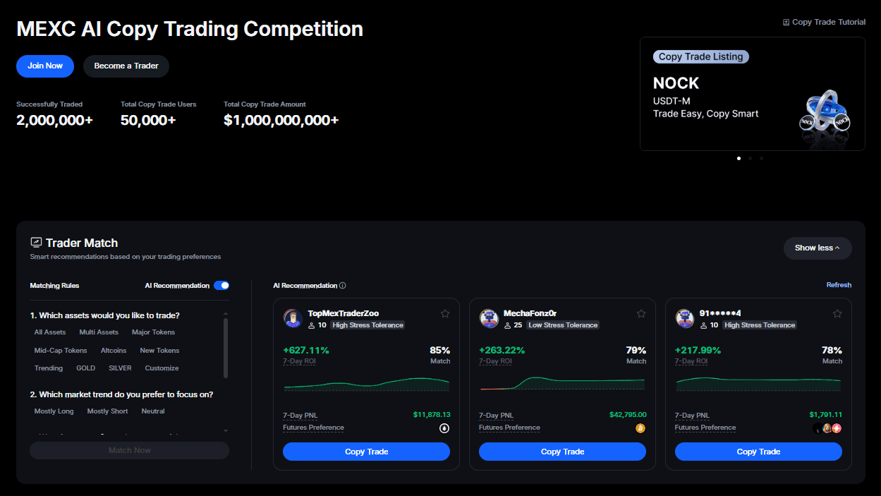 Copy Trading on MEXC