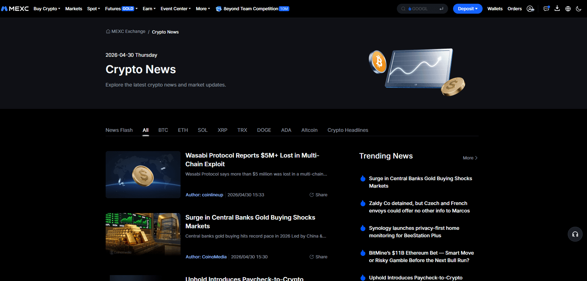 Crypto News on MEXC
