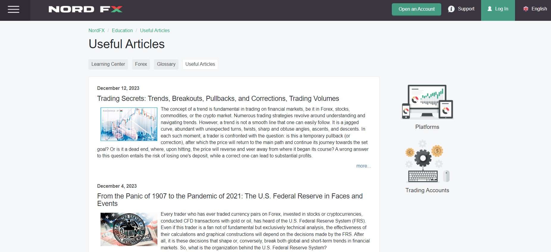 Useful articles by NordFX