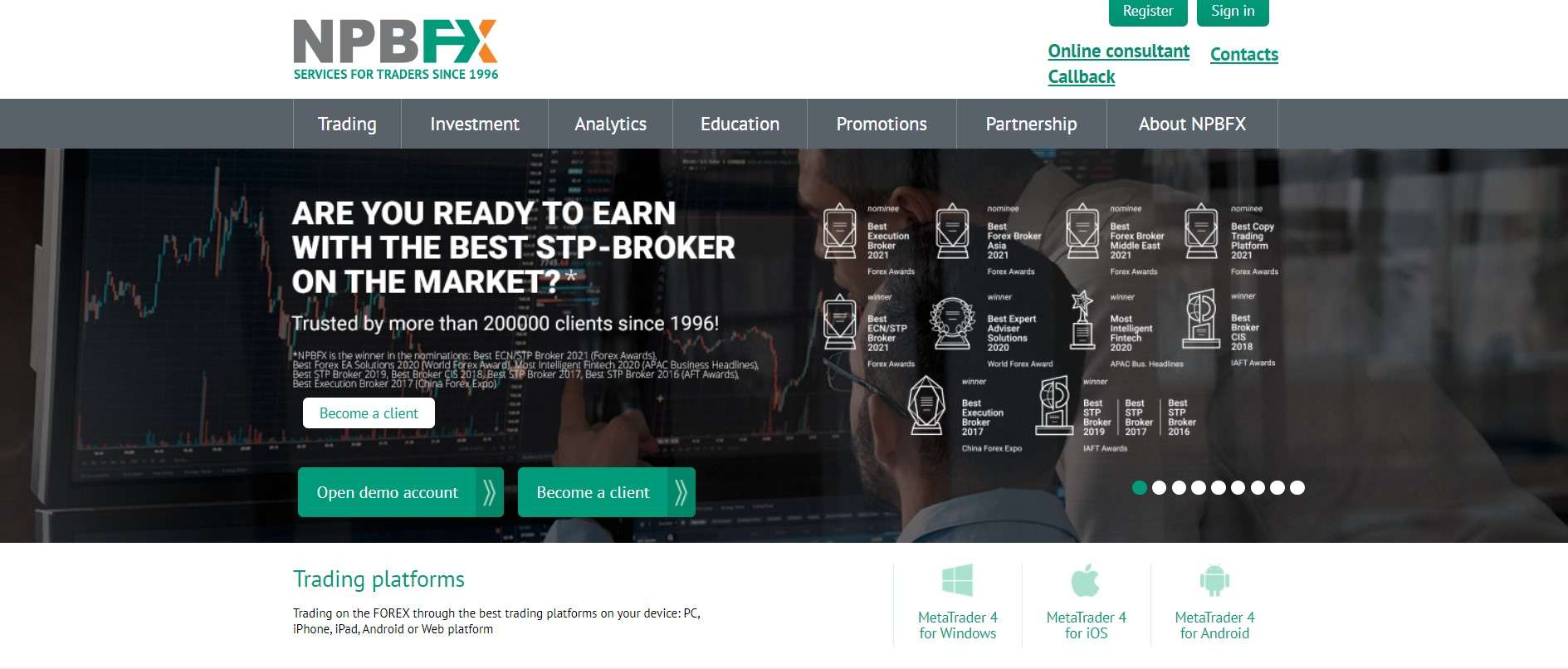 Site oficial da NPBFX