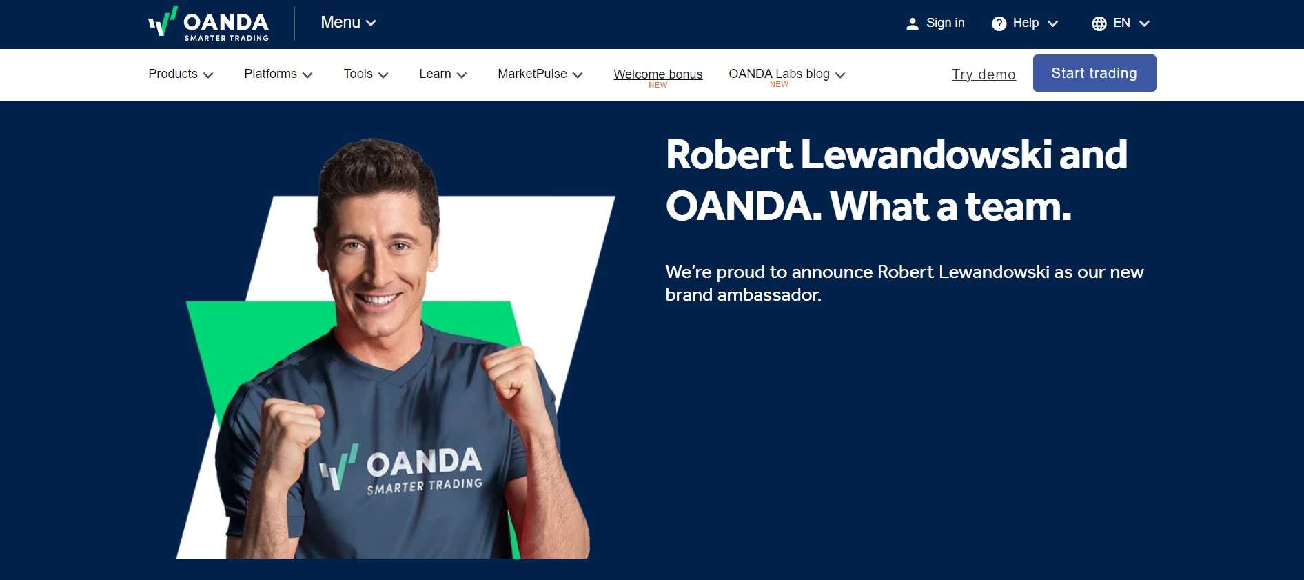 Site oficial da Oanda